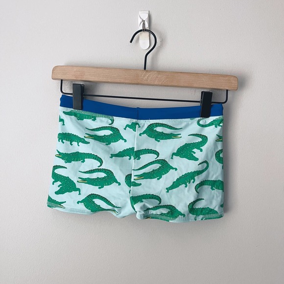 Boden Boys Swim Trunks Neptune Blue Crocodiles Size 8/9 NWT - Picture 2 of 3